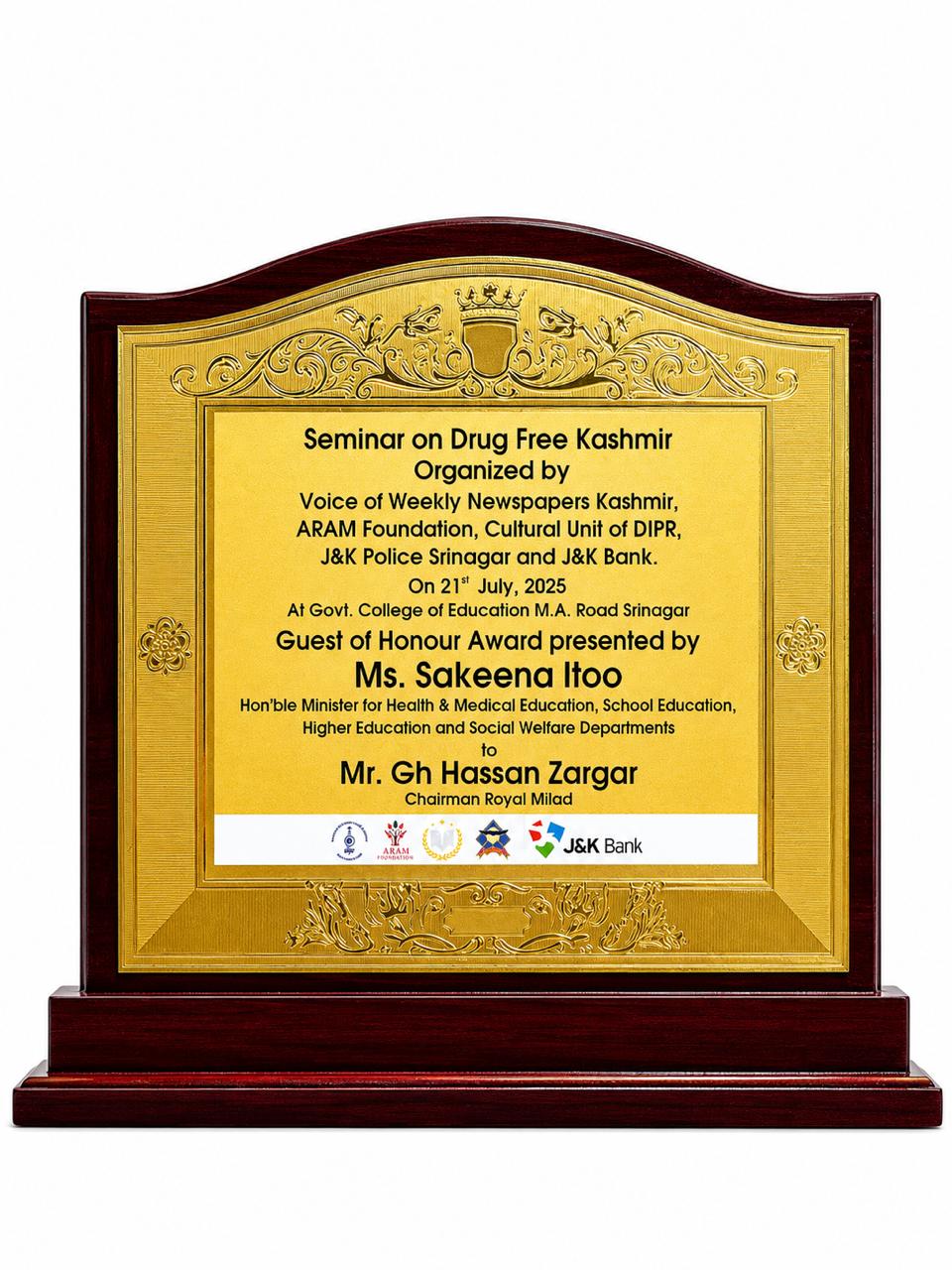 Award certificate 1 - TDI Holiday Ventures